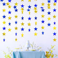 Blue Gold Shining Star Hanging Garland Blue Gold Hanging Sparkling Star by Eeatour