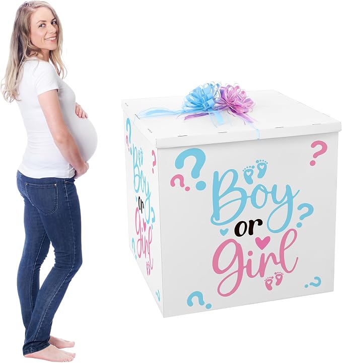 AmazingSpark 28in Giant Gender Reveal Gift Box by Unknown