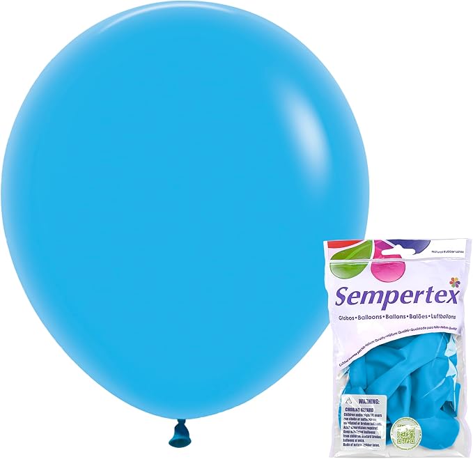 Sempertex Fashion Blue Balloons, 18 Inch, vibrant color, ships uninflated by Sempertex