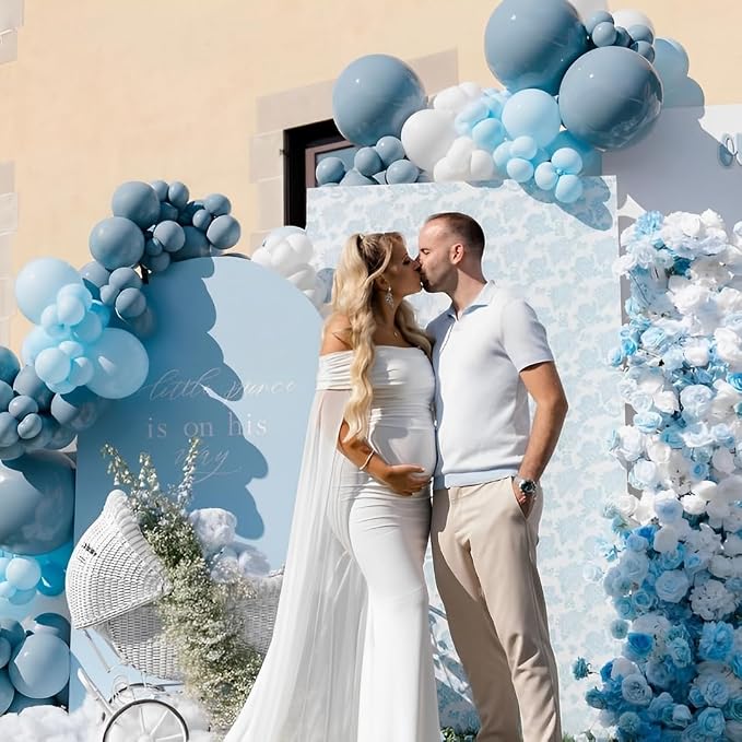 Dusty Blue Balloons 50pcs 12inch - Image 6