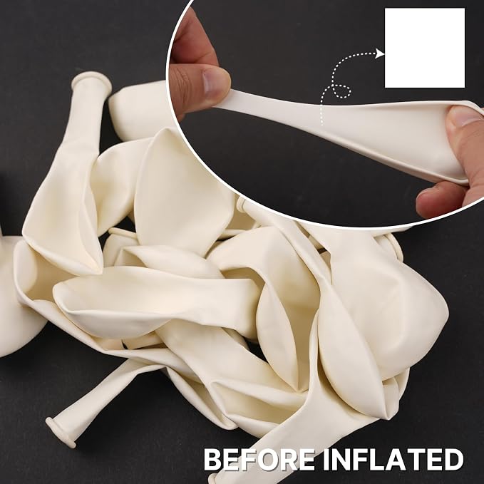 PartyWoo White Balloons 50pcs Small Mini Latex Matte Balloons 5 Inch | Wedding - Image 4