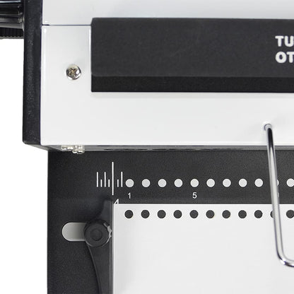 Rayson TD1202R Wire Binding Machine, 3:1 Pitch Round Hole Coil Binder Hole Punch, Compatible with Wire, Spiral, and Click Binding Spines, 32-Hole Punch, Punches 12 Sheets, Binds 120 Sheets