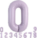 TONIFUL 40 Inch Pastel Purple Number 0 Balloon – Big Lilac Mylar Foil Number by TONIFUL