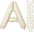 Cream Letter A Balloons, 40 Inch Balloons Letter A Mylar Helium Large A Balloon by BBPOOL