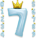 AULE 40 Inch Big Light Blue 7 Balloon Number by AULE