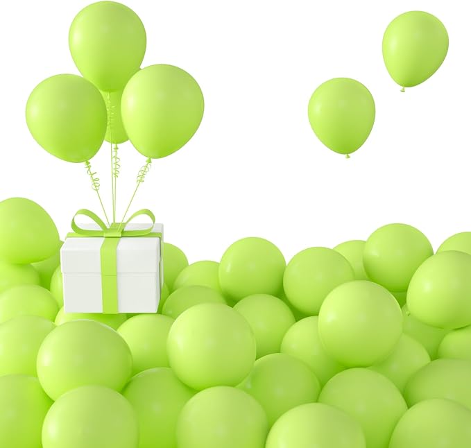 Lime Green Balloons, Birthday Decoration, Wedding Party, Baby Shower Decorations by KALOR