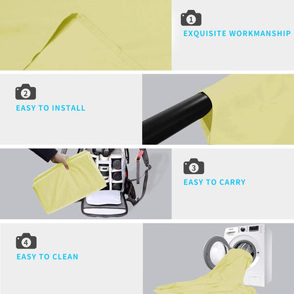 ISSUNTEX 5X7 ft/1.5X2.1 Meters Beige Background Photo Backdrop, Photo Studio, Collapsible High Density Screen for Video Photography and Television