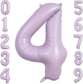 40" Pastel Purple Foil Number 4 Balloon by TNCDJKPA