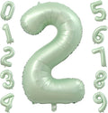 40 Inch Olive Green Number 2 Foil Balloon by TNCDJKPA