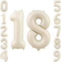 40" Beige Foil Number 18 Balloon by TNCDJKPA