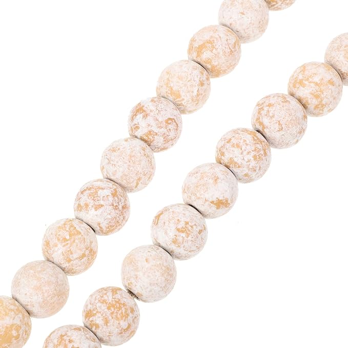 IMIKEYA Wooden Beads Garland: Farmhouse Wood Bead Garland - Image 9