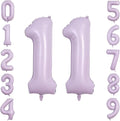 40" Pastel Purple Foil Number 11 Balloon by TNCDJKPA