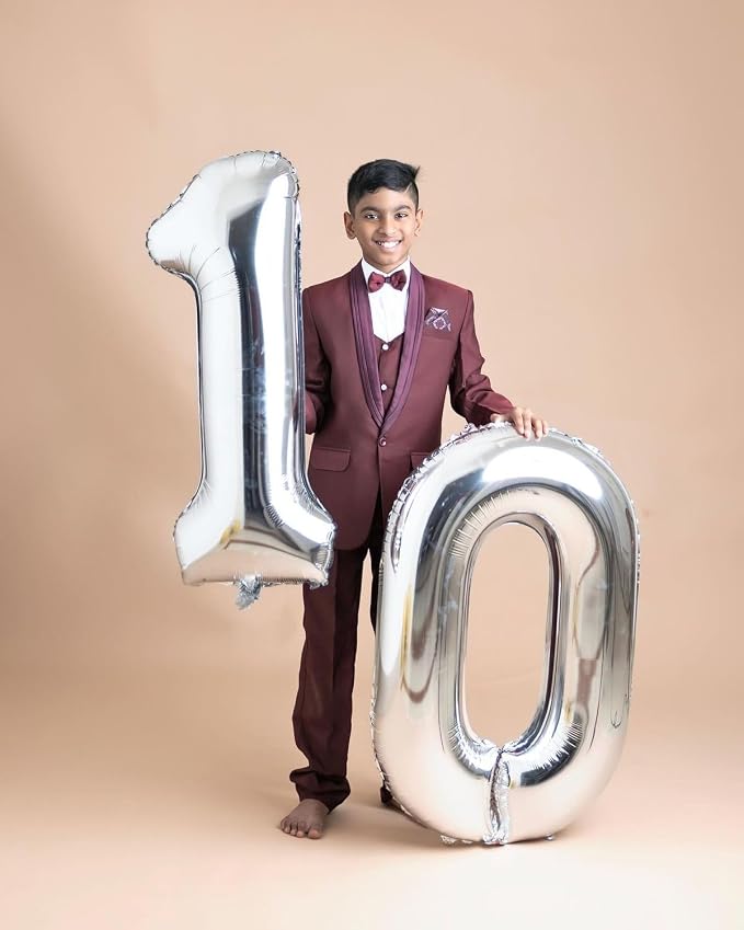 Number Balloons 40 Inch Rose Purple 9 Balloon - Image 2