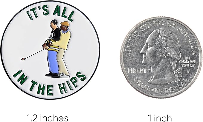 ZEETY Funny Golf Ball Marker with Magnetic Hat Clip – Golf Accessories for Men and Women, Great Golf Gift for Players with Attitude