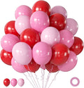 Pink Red Balloons Valentines Balloons 60pcs 12 Inch Red and Pink Latex Balloon by AIOZX