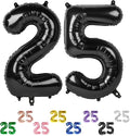Number Balloons 25 Balloon 40 inch Black by Enyeopd