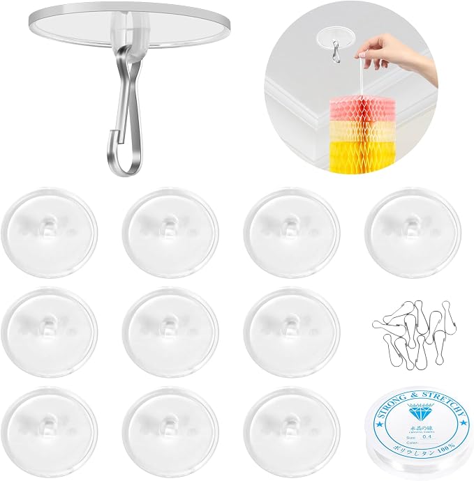 20-Pack Self-Adhesive Ceiling Hooks - Image 2