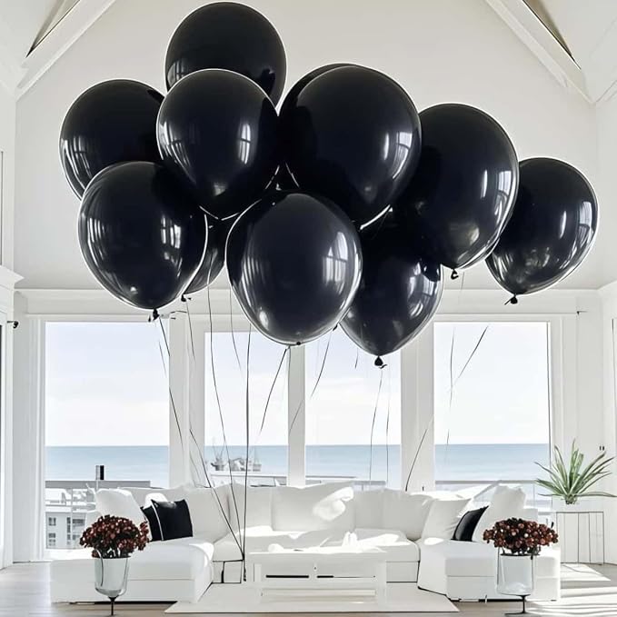 50 Pack Black Balloons 24 Inch Black Latex Party Balloon - Image 6