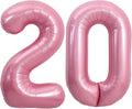 TONIFUL 40 Inch Pink Number 20 Balloon Large Foil 20th Birthday Decorations | by TONIFUL