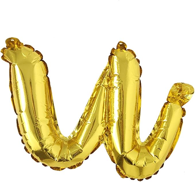 18 inch Gold DIY a-z Handwriting lowercase letters name Foil balloon Letter by REIANS