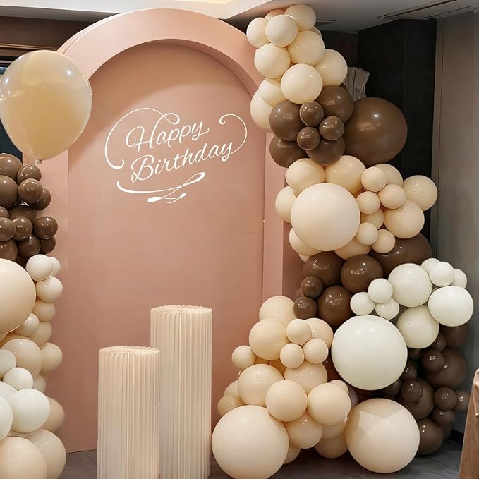 MEBAY Boho Brown White Nude Balloon Garland Arch Kit - Image 4