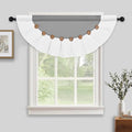 Farmhouse Valance Curtains, Boho Cotton Linen Kitchen Valance, Country Rod by FRAMICS