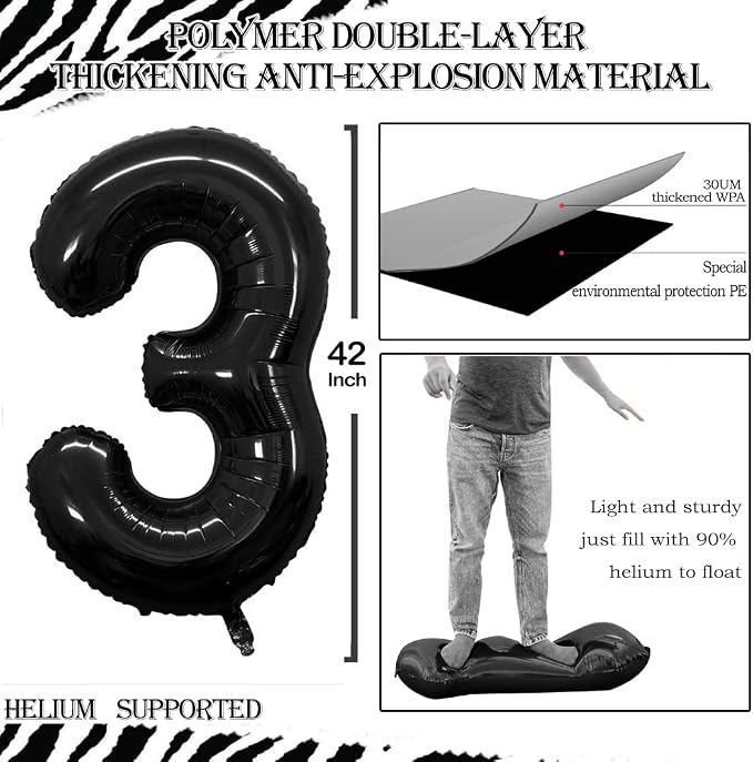 Number 13 Balloons for 13th Birthday Sweet 13 Party Decorations, 42 Inch Jumbo - Image 2