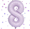 40 Inch Purple Number Balloons Light Purple 8 Balloon Matte purple Birthday by Yeodong