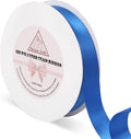 Blue Satin Ribbon for Gift Warping, 1inch 50 Yards Solid Polyester Fabric by HandymanCrafts