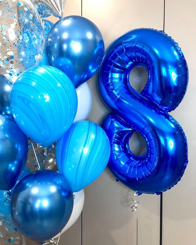 Numbers 17 Balloon 40Inch Blue Balloons - Image 3