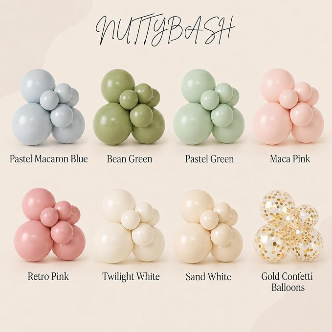 Pastel Balloon Arch Kit for Pastel Wildflower Party Decorations | Double - Image 4