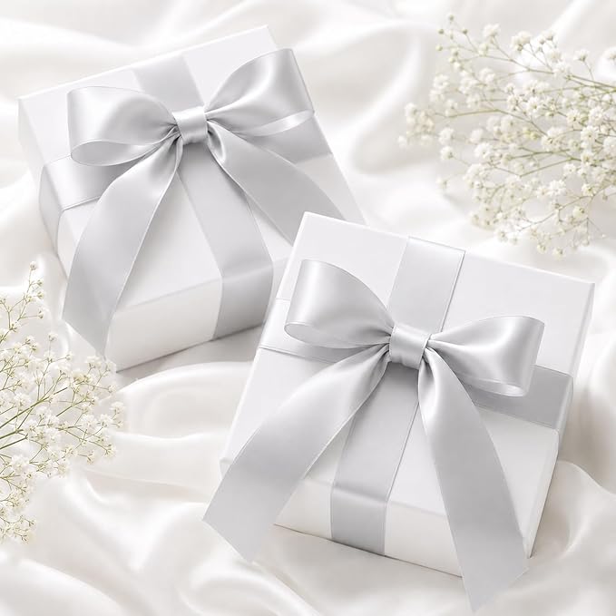 KINGLAKE Silver Satin Ribbon - Image 4