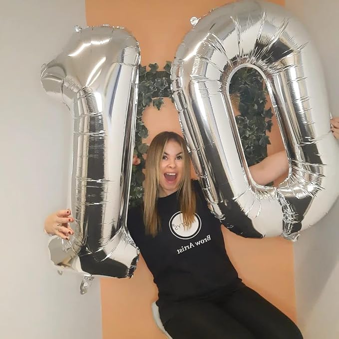 Silver Number 10 Balloon 40 Inch - Image 3