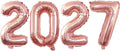 Rose Gold 2027 Foil Number Balloons by GOER