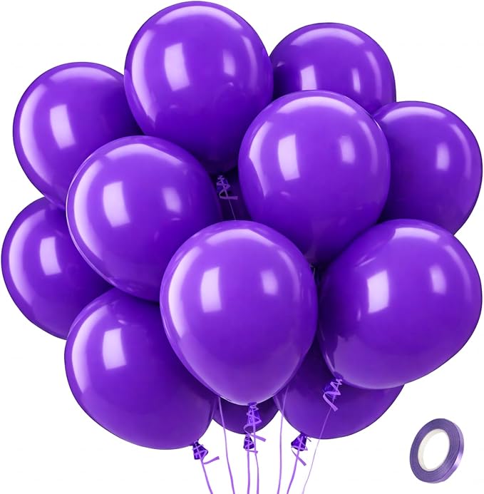 Patimate Dark Purple Balloons 100 Pack 12 Inch Dark Purple Latex Balloons by PatimateDirect