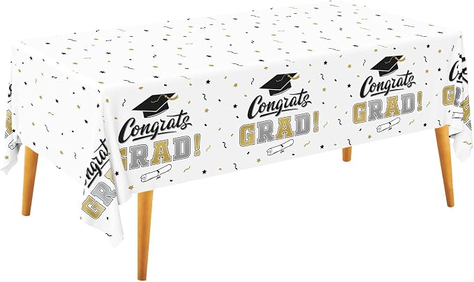 Graduation Decorations, Gongrats Grad Tablecover by Gatherfun
