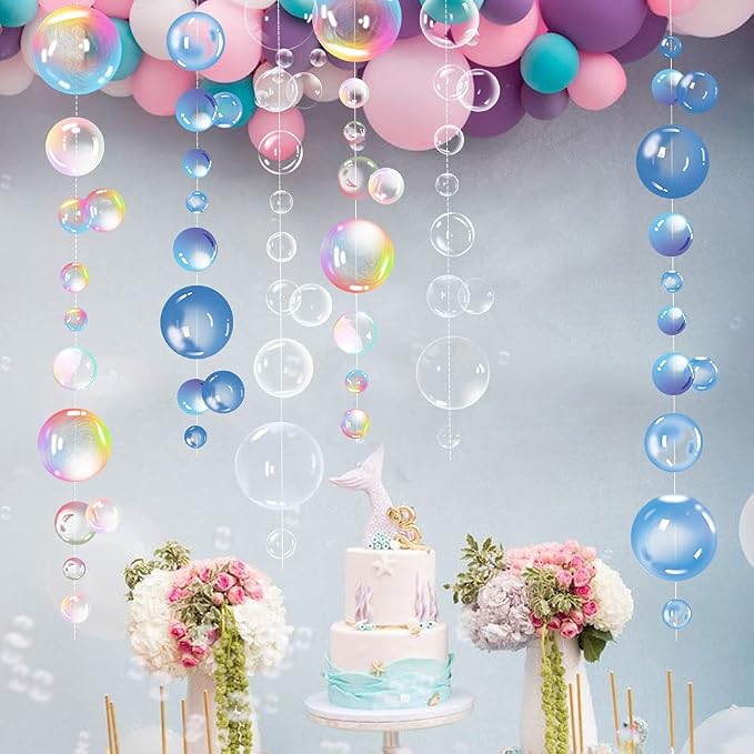 Transparent Bubble Garlands Party Streamers Mermaid Party Decoration, Mix | - Image 3
