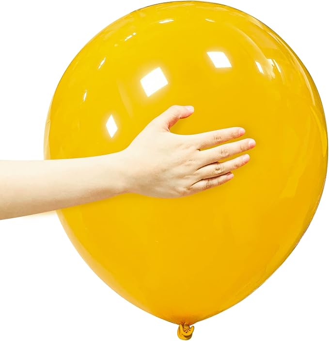18 Inch Yellow Balloons 12 Pack Large Latex Party Balloons Round Helium Balloon by ASIYUHY
