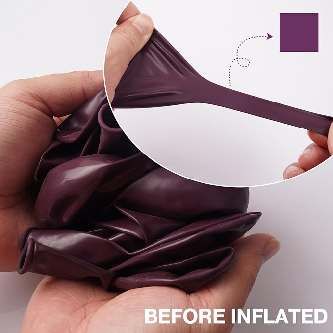 PartyWoo Dark Purple Balloons 50pcs Royal Purple Boho Neutral Color | 12 Inch - Image 2