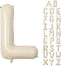 Cream L Letter Balloons, 40 Inch Letter L Balloon Beige, Helium Custom Letter by Dagelar