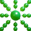 PartyWoo Green Linking Balloons 100pcs 12 Inch Green Link Balloons | by PartyWoo