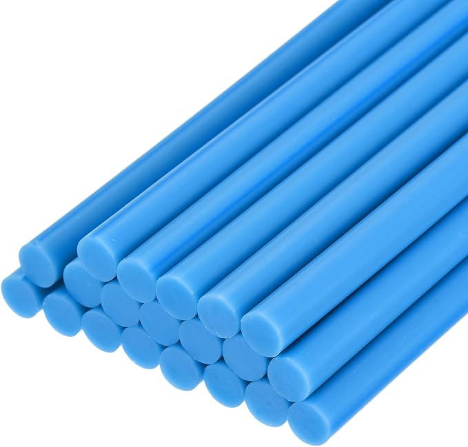uxcell 20pcs Hot Glue Sticks for Glue Gun 7mm/0.27-inch x 4-inch Mini Hot Melt Adhesive Glue Stick Sky Blue