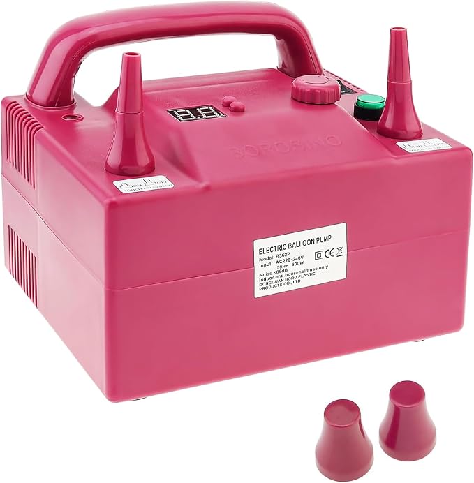 Electric Balloon Blower Pump Portable Electric Air Balloon Pump Dual Nozzle by Unknown
