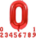 TONIFUL 40 Inch Red Number 0 Balloons Large Foil Milestone Birthday Decor | Red by TONIFUL