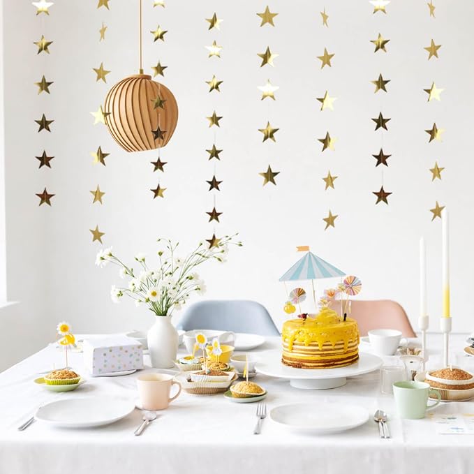 65Feet Gold Star Garland Banner - Image 5