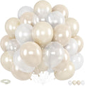 Pearl White Balloons, 12 Inch Double Stuffed Pearl Balloons by KAINSY