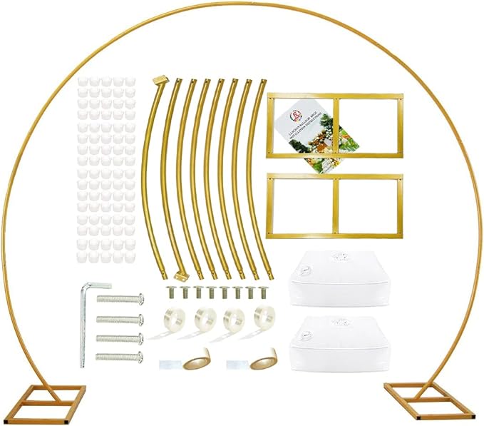 LANGXUN 9.5ft Large Size Metal Circle Balloon Arch Stand Decoration, Arch Frame by LANGXUN