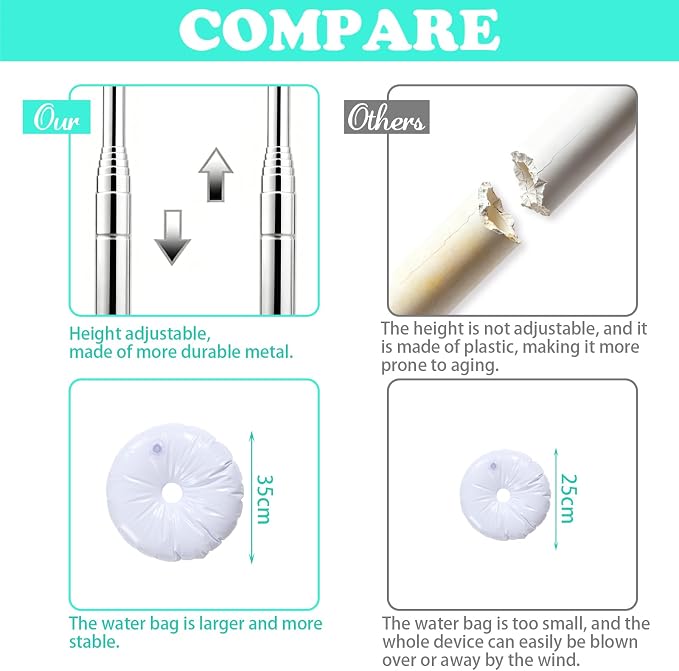 Balloon Column Stand Kit Sets of 2, 80 Inch Adjustable Balloon Stand Balloons - Image 6
