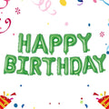 Green Happy Birthday Balloons Banner 16 Inch Mylar Foil Letters, Inflatable by WESTGO