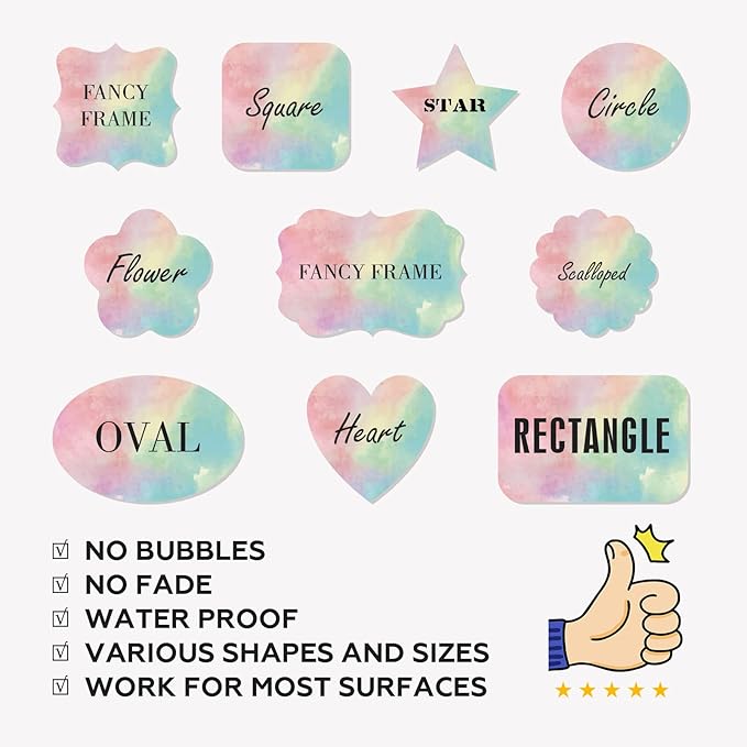 Personalized Labels - Custom Stickers with Any Design Image Logo Text, Thank You Labels, 100 Square 3"x3" Labels